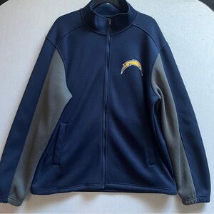NFL Los Angeles Chargers Full Zip Jacket XL Navy Athletic